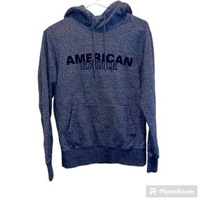 AE Men’s Chest Logo Hoodie Navy Size XS